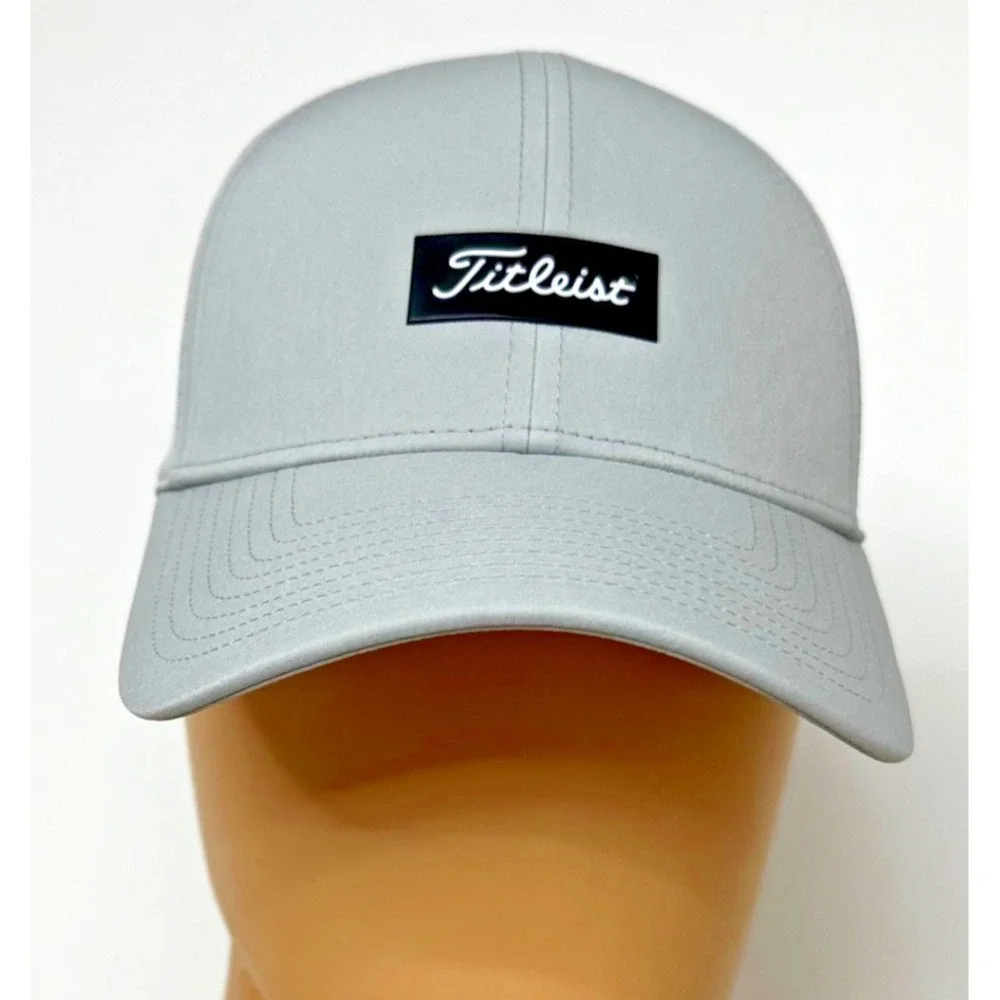 Titleist golf hat mens grey hook and loop adjustment new no tags